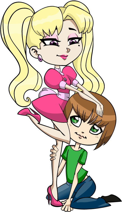 Vector Image Of A Cute Lesbian Couple - Illustration (675x900)