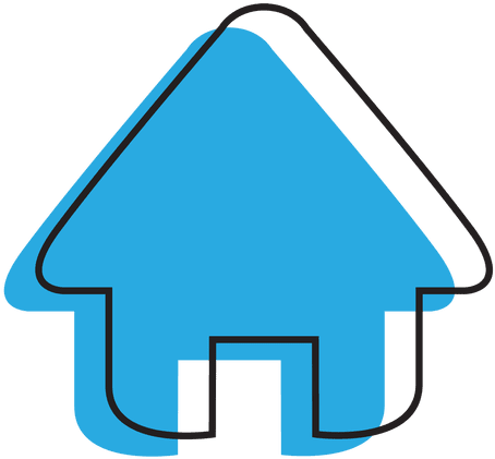Free Buildings Icons - Blue House Icon Png (512x512)
