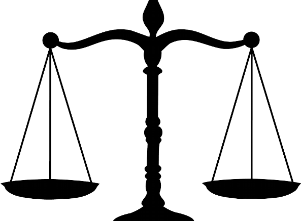Scales Of Justice Clipart (593x437)