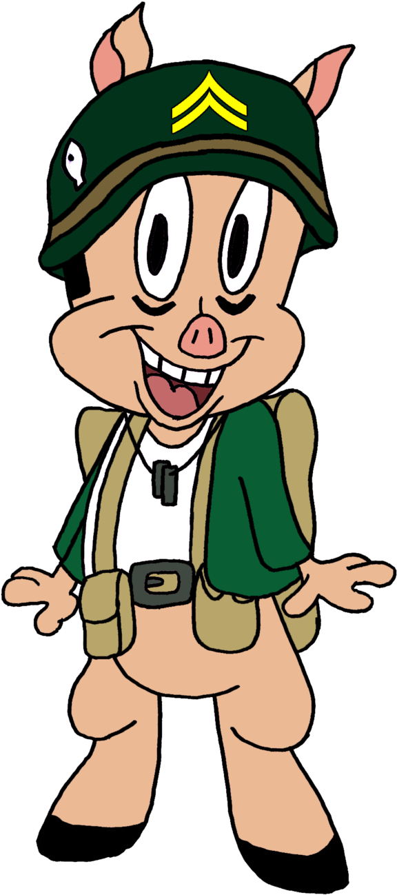 Ww2 Porky Pig By Jmk-prime - Porky Pig Ww2 (923x2060)
