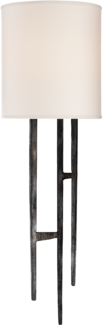 Gilded Iron With Natural Paper Shade Lite Brite Lighting - Visual Comfort S2052ai-np Aged Iron Vail 1 Light Wall (1440x1440)