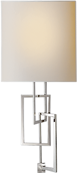 Cooper Sconce In Polished Nickel With Natural Paper - Visual Comfort S2090pn-np Polished Nickel Cooper 1 (360x360)