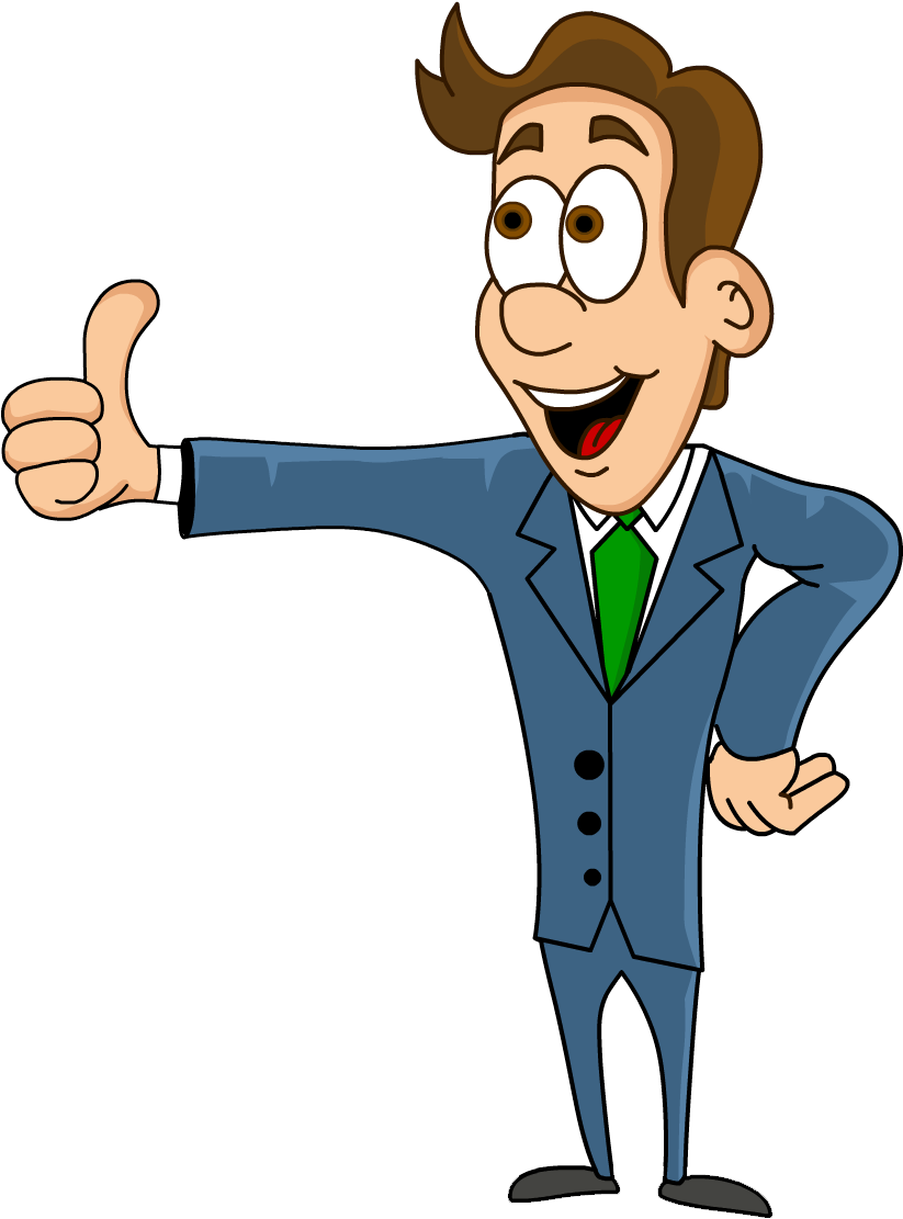 Privacy Policy - Man Thumbs Up Cartoon (850x1200)