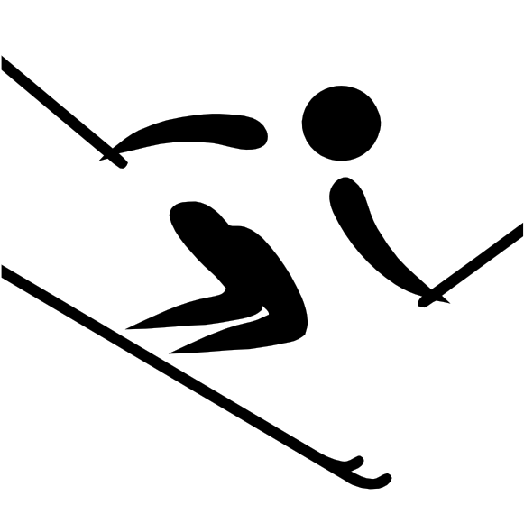Skier Clip Art At Clker - Alpine Skiing Clipart (600x579)
