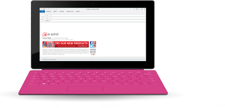 Email Signatures For Microsoft Outlook And Owa - Advertisement In Email Signature (750x360)