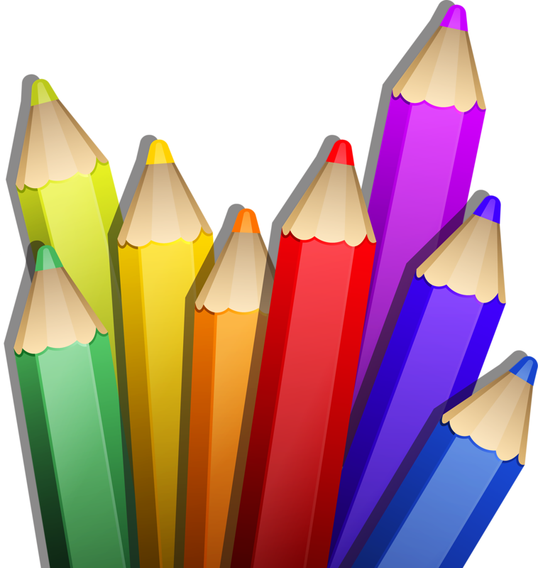 Clip Art - Colored Pencils Clip Art (758x800)