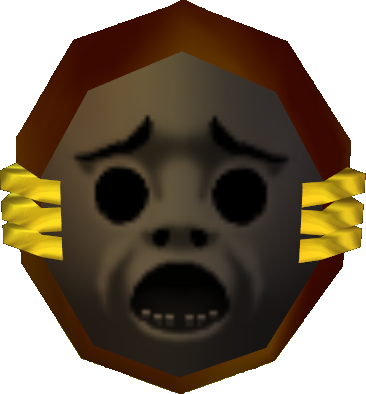 Notice The Face, The Silver Center, The Red Outer Layer, - Majora's Mask Mirror Shield (366x394)