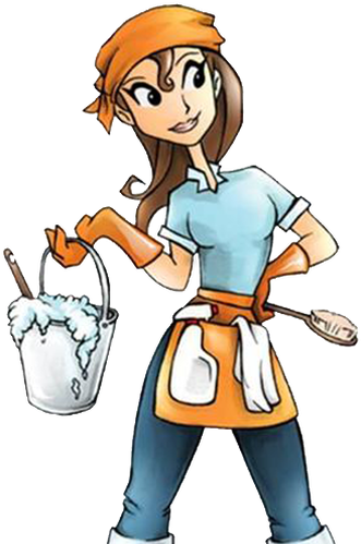 Cleaning Lady Logo - House Cleaning (343x521)