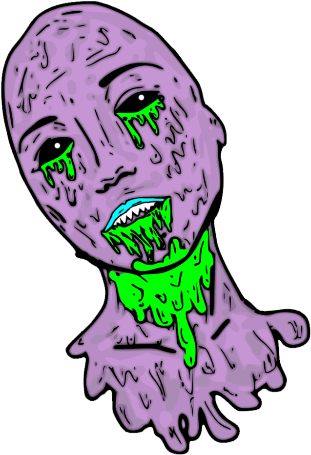 Crying Zombie Head By Elmanqwerty - Грайм Арт Png (774x1033)