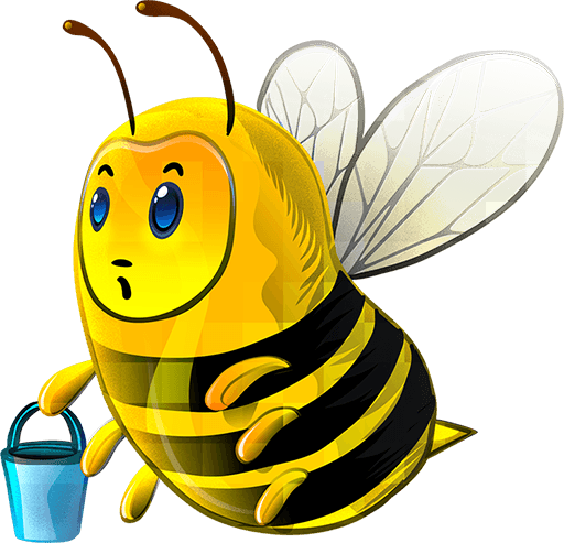 Honey Bee Digital Clipart Scrapbooking Card Design - صورة نحلة Png (512x493)