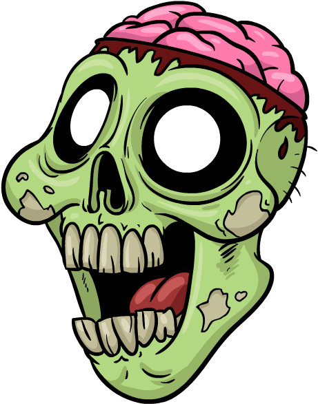 Zombie Stickers Messages Sticker-0 - Zombie Mask Cartoon Transparent (618x618)