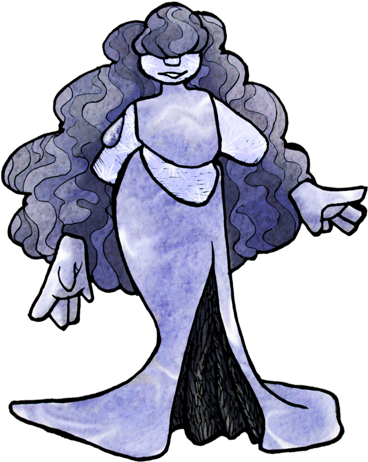 Blue Dumortierite Quartz Fusion By Wrathberries - Cartoon (774x1032)