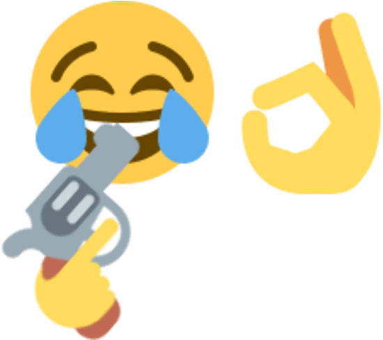 Gun In Mouth Emoji (600x488)