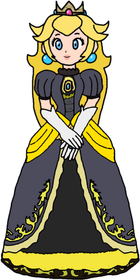 Smash 4 By Katlime - Princess Peach Black Dress (720x1109)