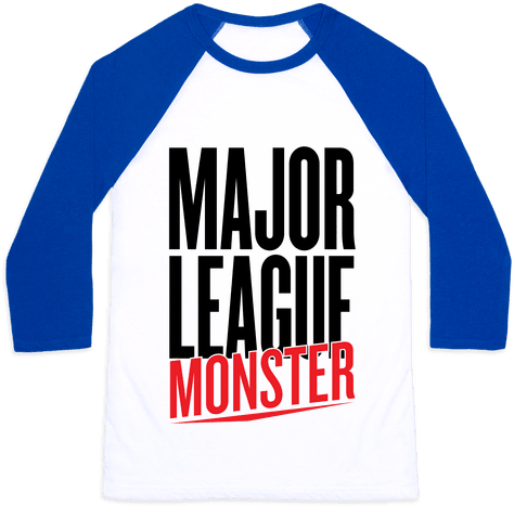 Major League Monster Baseball Tee - Every Body Can Be A Runner Raglan: Funny Workout Raglan (484x484)