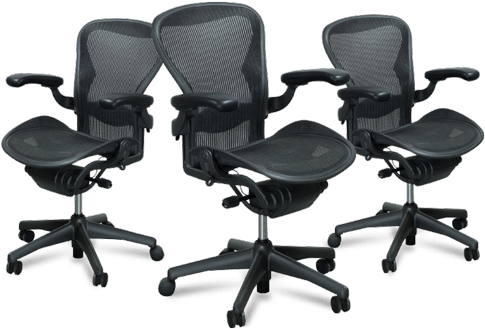 Office Furniture Aero Chairs Black - Herman Miller Aeron (500x356)