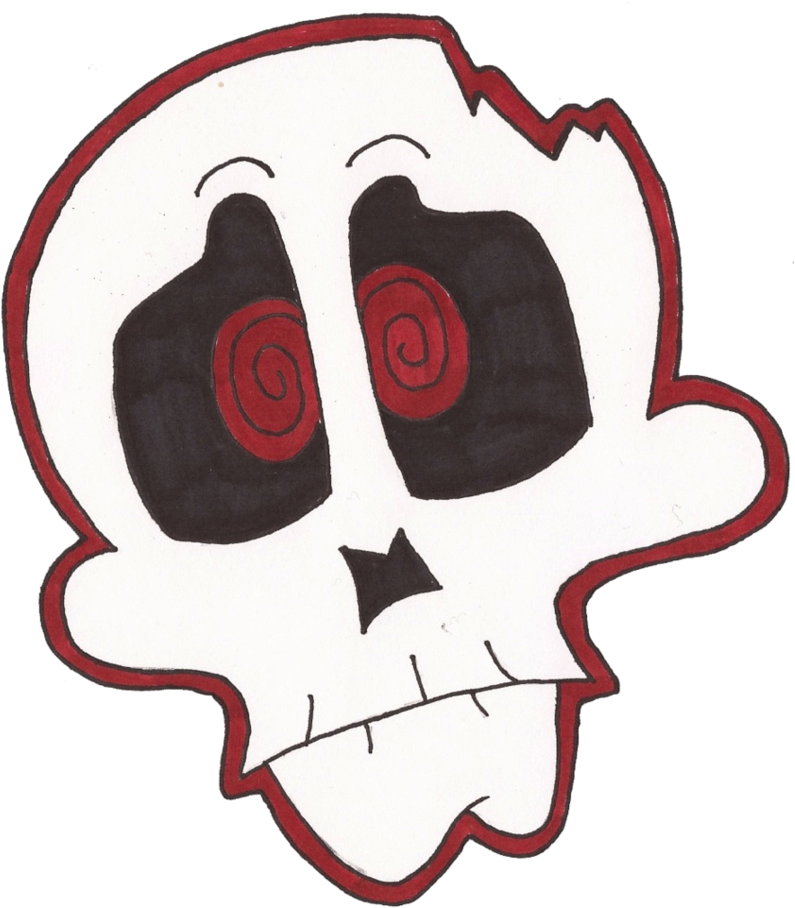 Depressed Voodoo Skull By Ezola - Drawing (850x940)