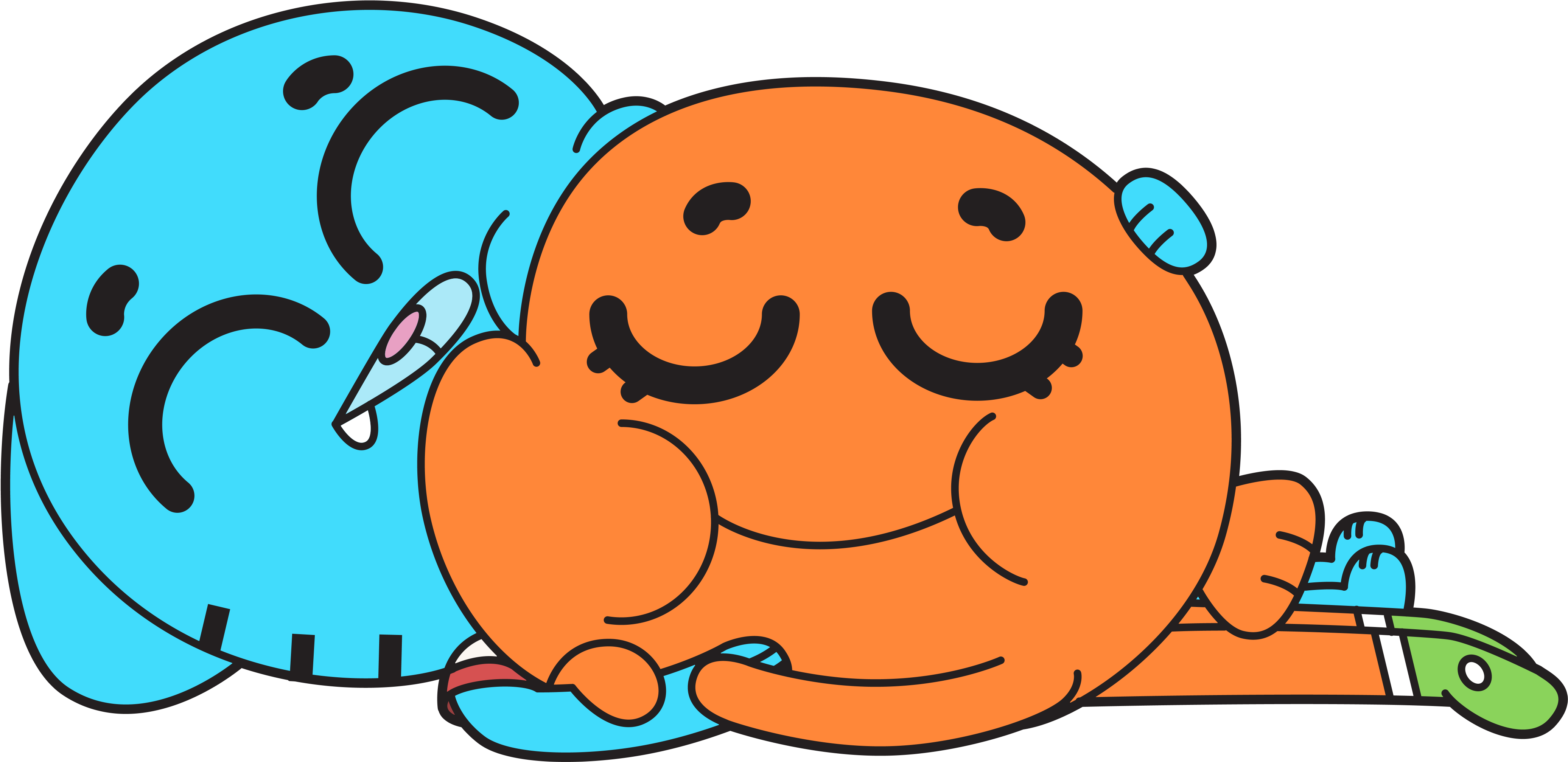 Gumball Hugs Darwin By Winnetito Gumball Hugs Darwin - Gumball And Darwin Hugging (4400x2300)