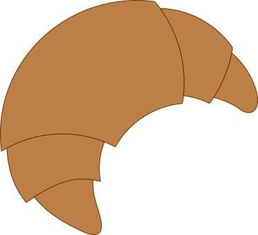 Croissant Food Breakfast Dessert Pastry Sn - Clip Art (373x340)