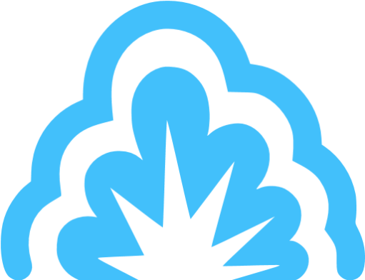 Caribbean Blue Smoke Explosion Icon - Explosion Icono Png (512x512)