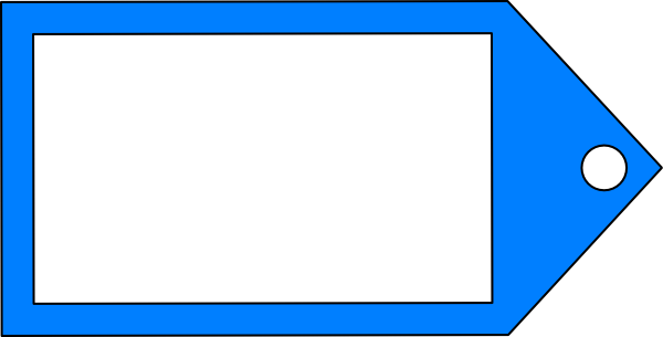 Blue Tag Clipart (600x305)