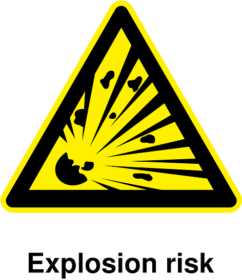 Icon, Science, Symbol, Safety, Cartoon, Signs - Explosion Sign (471x640)