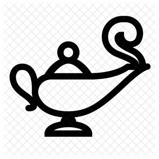Genie Lamp Icon - Genie Lamp Icon White (512x512)