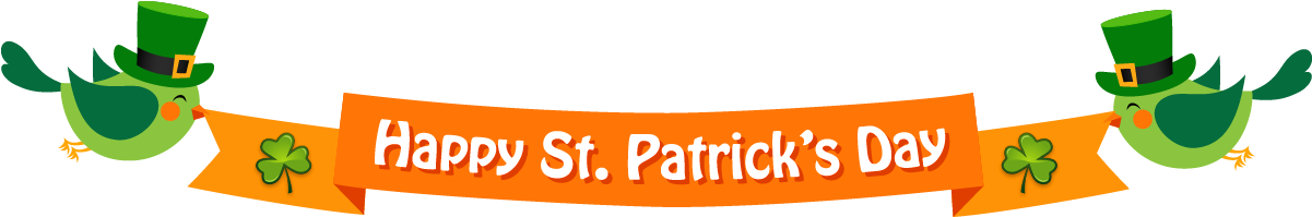 St Patricks Day Clipart Banners - Happy New Year Cards (1240x231)