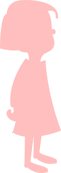 Pink Silhouette Girl Clip Art At Clker - Pink Silhouette Girl Clip Art At Clker (210x593)