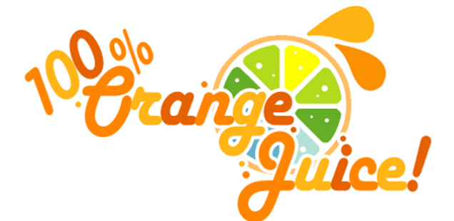 Caught Between Worlds - 100% Orange Juice Logo (636x310)