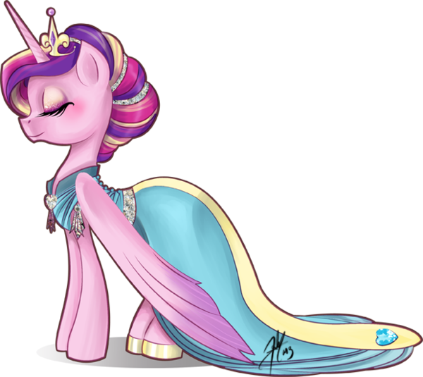 Princess Cadences Gala Gown By Ladyamaltea - Mlp Cadence Gala Dress (600x535)