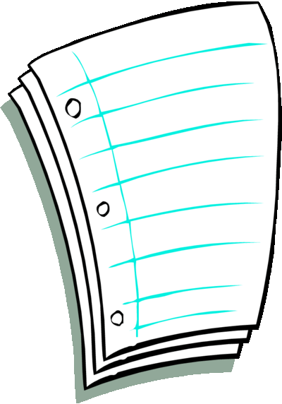 Notebook Paper Clipart - Notebook Paper Gif (400x572)