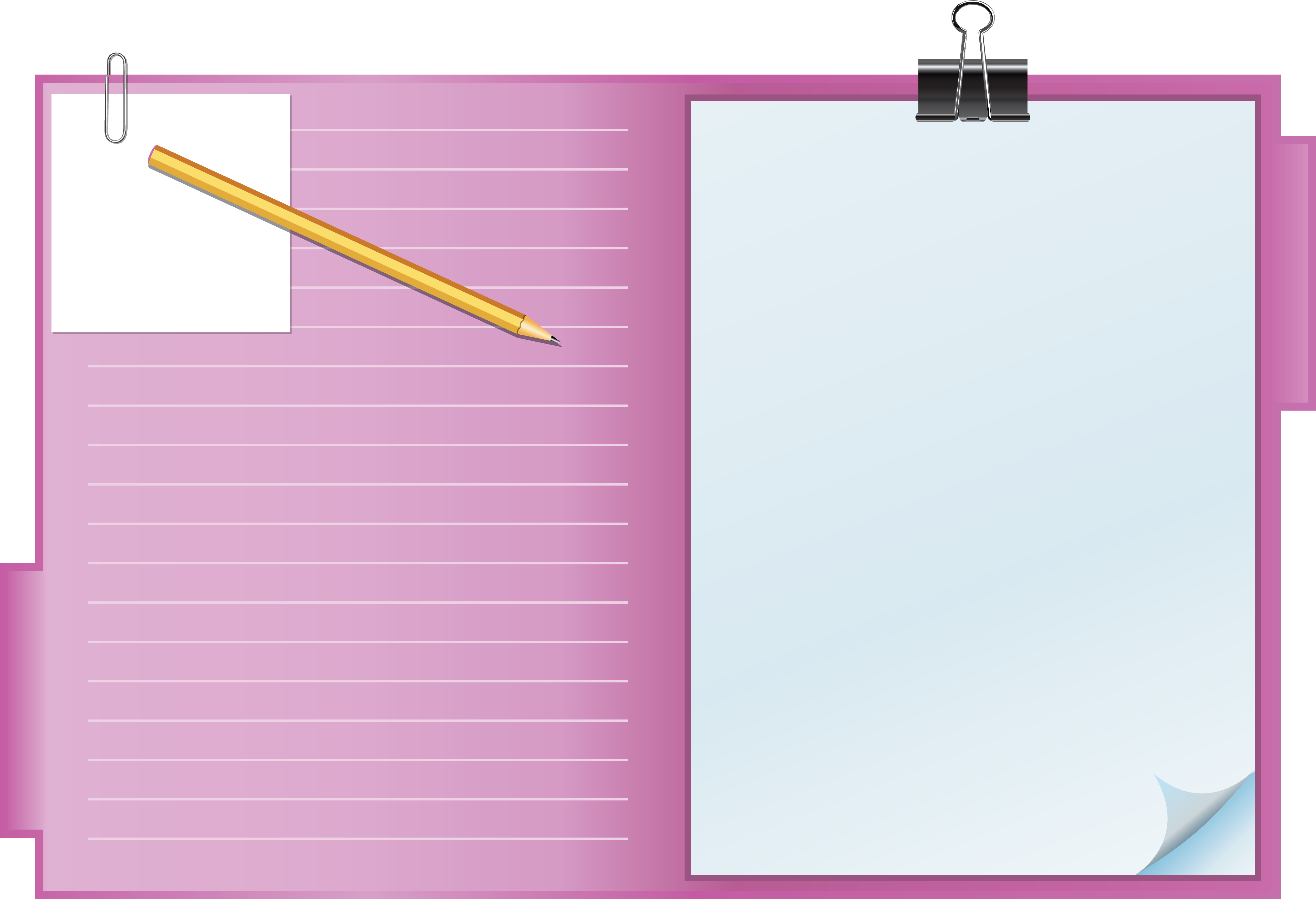 Pink Clipboard Clipart - Clip Art (5556x3889)