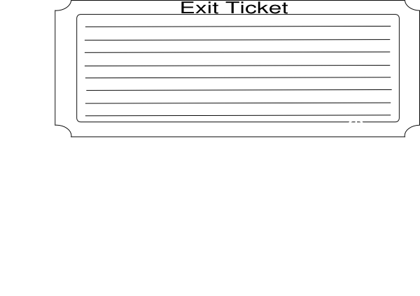 Exit Ticket Clip Art At Clker Com Vector Clip Art Online - Clip Art (600x424)