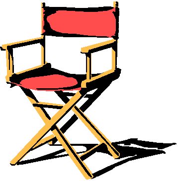 Nekosan&writing Hq - Director's Chair Clip Art (358x365)