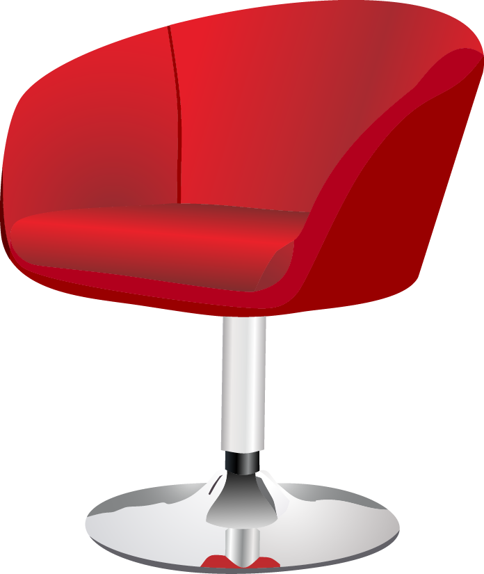Red Student Desk Chair Clip Art At Clker - Red Chair Png (696x825)