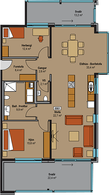 Grandavegur - Floor Plan (355x634)