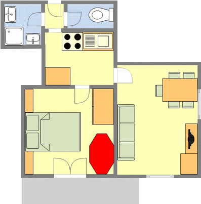 Schlafzimmer Mit Infrakrotkabine - Floor Plan (400x450)
