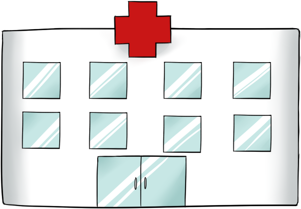 Funny Hospital Clipart Clipart Kid - Hospital Building For Kid (682x484)
