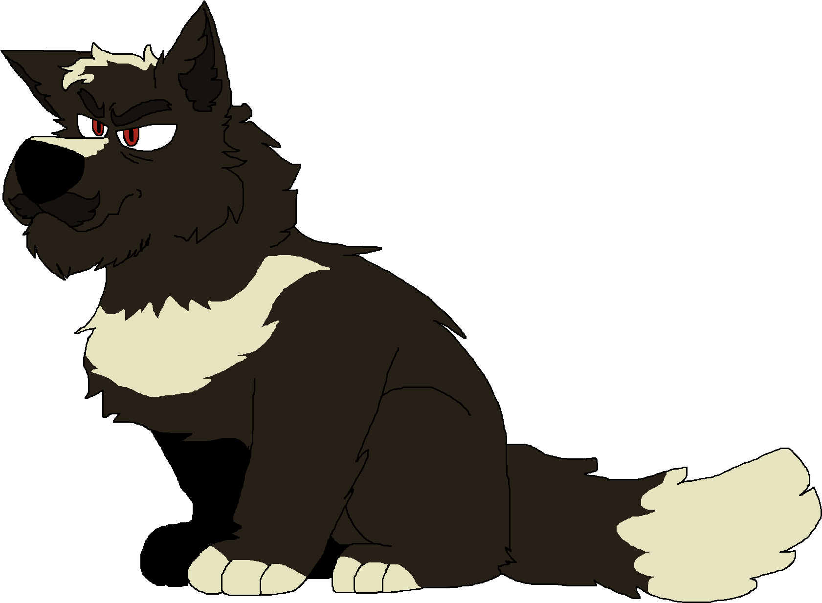 Vladimir Is Half Tibetan Mastiff, Half German Shepard - Cartoon (1708x1252)