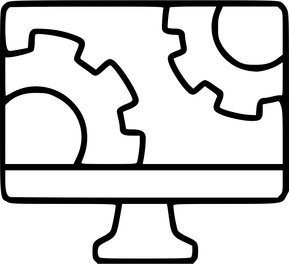 Monitor Gears Software Settings Repair Mac Setup Bios - Compu Con Engranaje Dibujo (980x896)