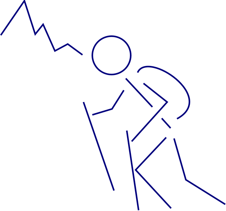 Mountain Vector Art 23, Buy Clip Art - Stick Man With Backpack Png (770x720)