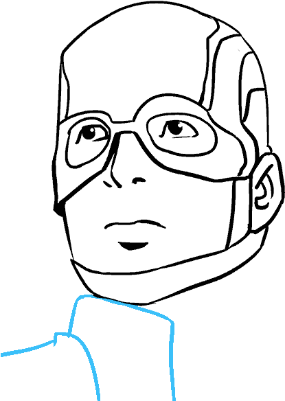 How To Draw Captain America In A Few Easy Steps Easy - Captain America Drawing Easy (678x600)