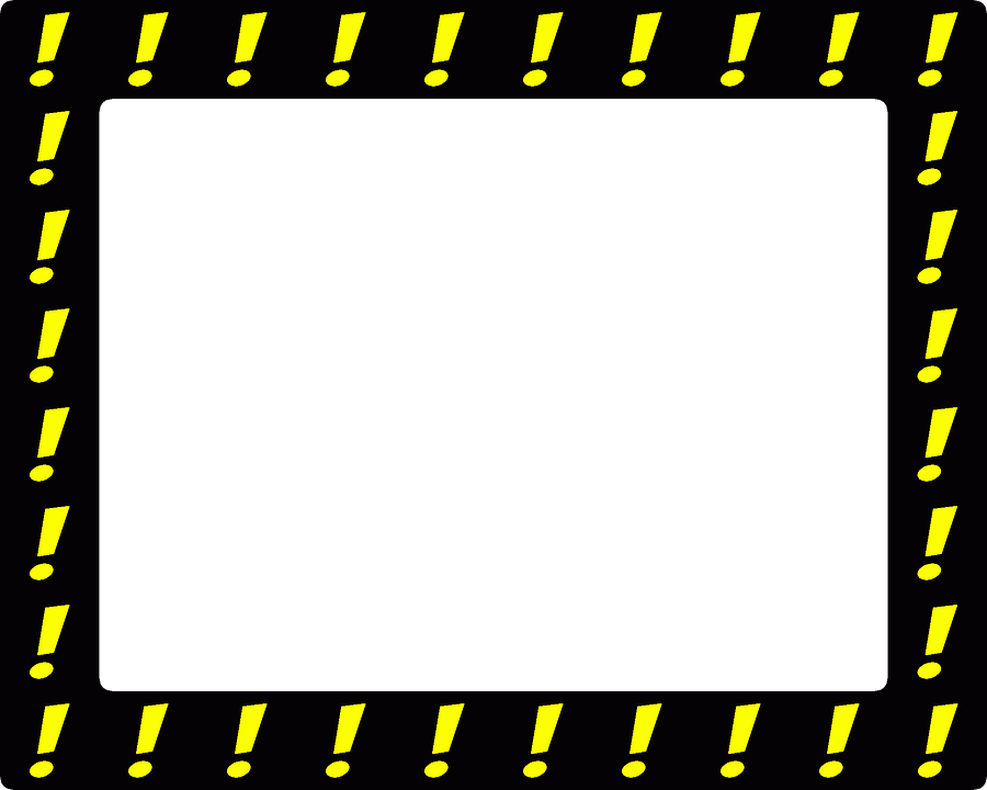 Rainbow Border Clipart 20, Buy Clip Art - Exclamation Point Border (900x720)