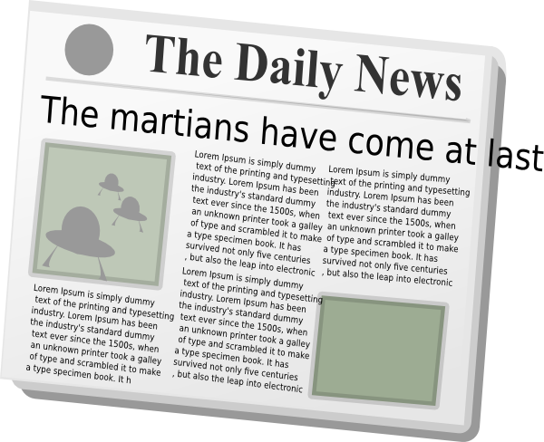 Newspaper Clip Art At Vector Clip Art - Parts Of A News Article (600x488)