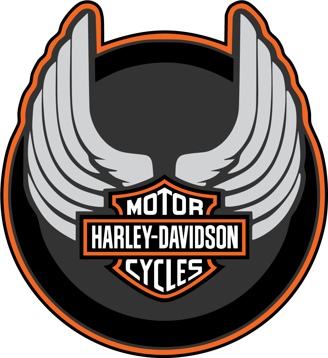 Harley Davidson Wings Round Logo Vector Decal Free - Harley Davidson (1200x1200)