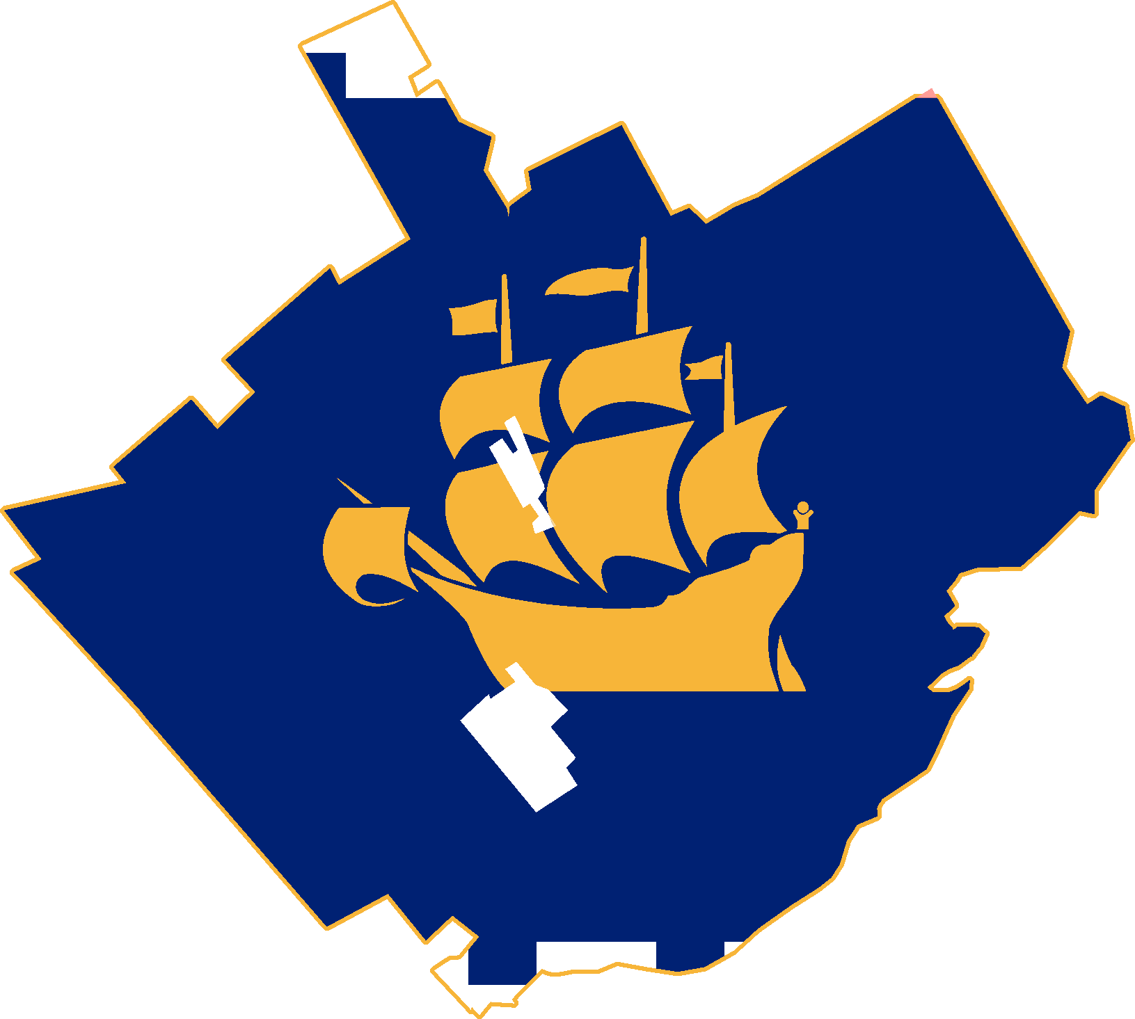 Flag Map Of Quebec City - Flag: Quebec City | Quebec City, Quebec, Canada (1631x1465)
