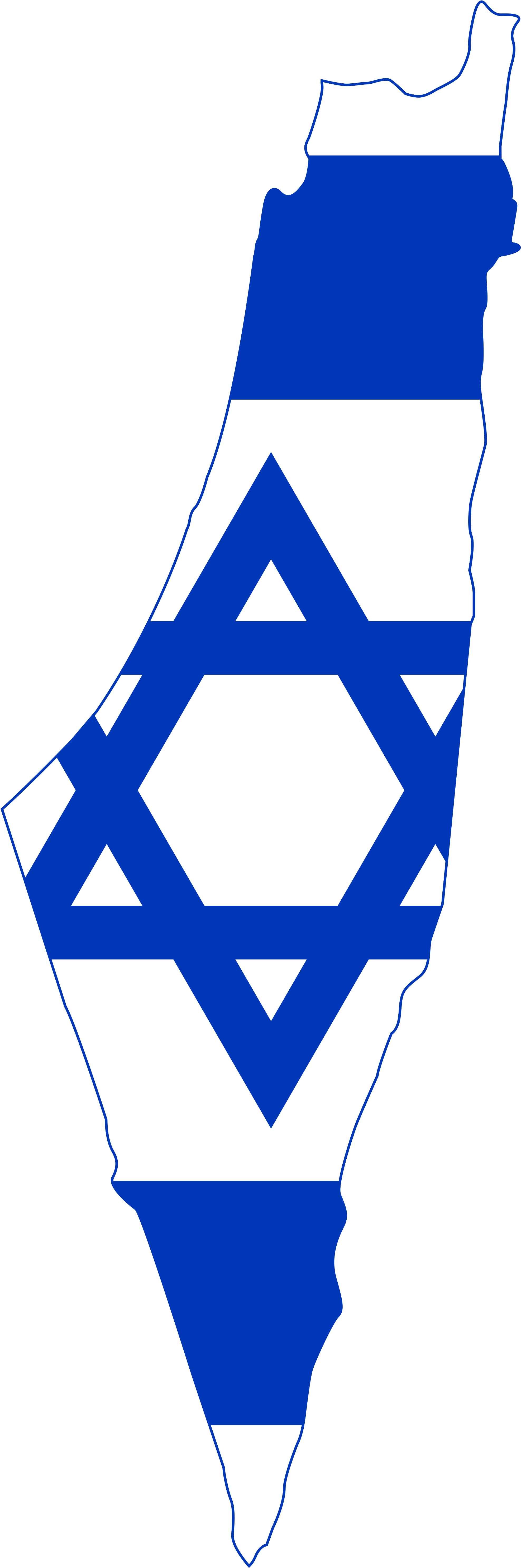 Israel Flag Simple - Israel Flag (2000x6050)