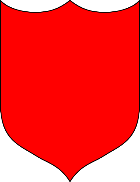 Solid Red Shield With Black Outline Clip Art At Clker - Red Shield Shape (456x592)
