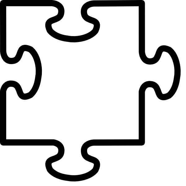 Clip Art - Autism Awareness Puzzle Piece Template (600x598)